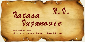 Nataša Vujanović vizit kartica